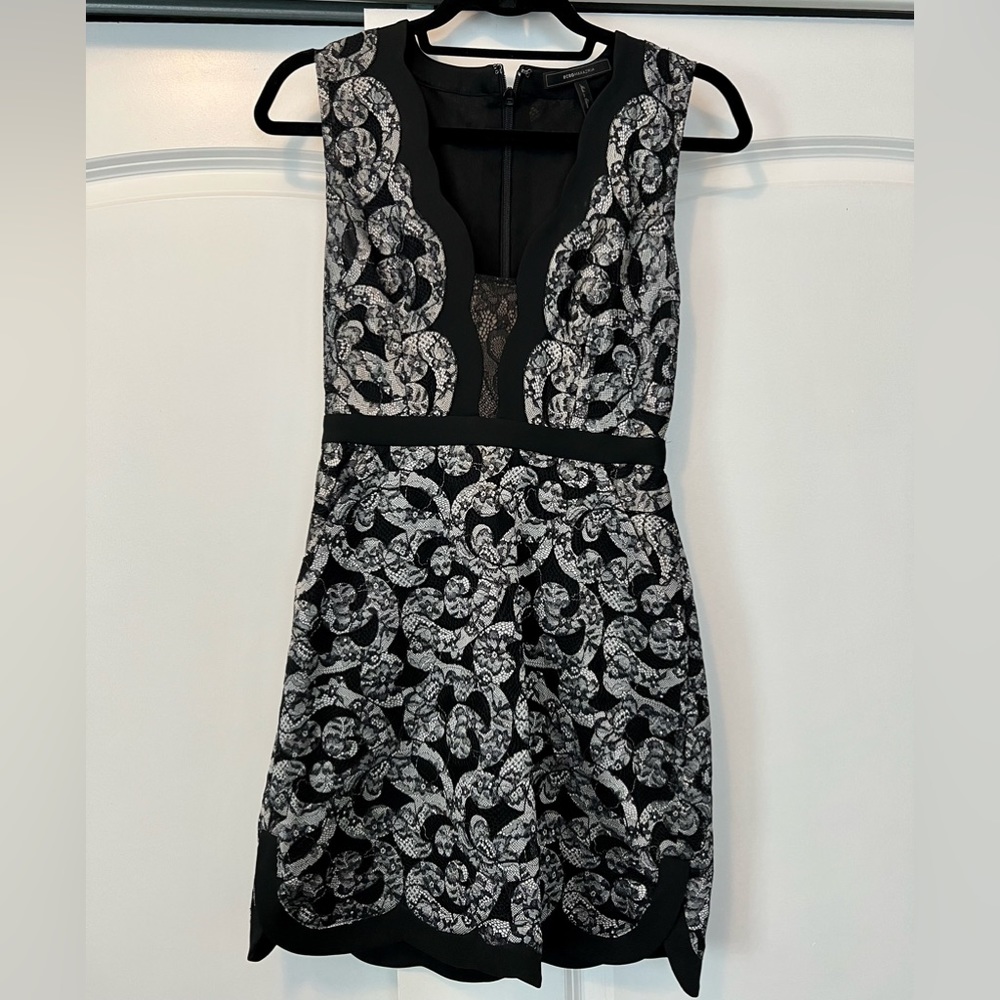 BCBG Maxazria Scallop Mini Dress